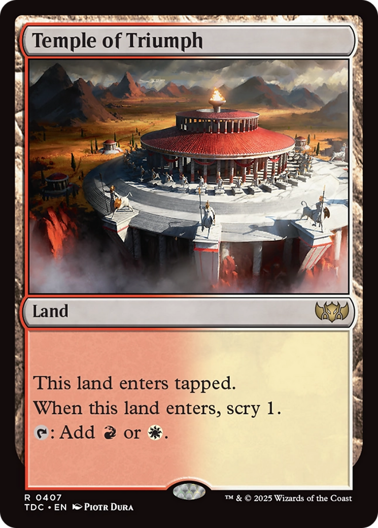 Image of Temple of Triumph (TDC-407) - Commander: Tarkir: Dragonstorm