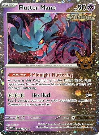 Image of Flutter Mane (Cosmos Holo) 078/162  - Holofoil Trick or Trade BOOster Bundle 2024 - Holo Rare