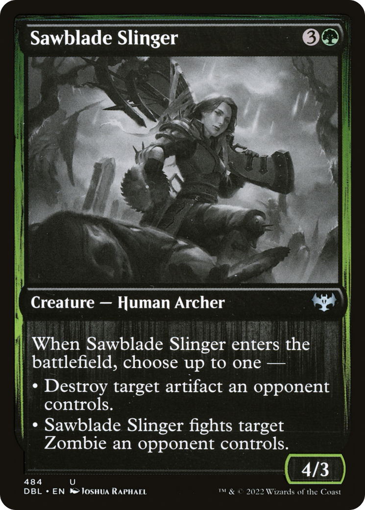 Image of Sawblade Slinger (DBL-484) - Innistrad: Double Feature Foil