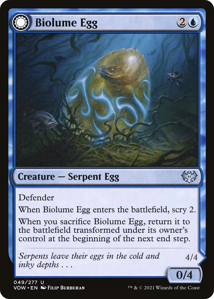 Image of Biolume Egg (VOW-049) - Innistrad: Crimson Vow: (Double Faced Transform) Foil