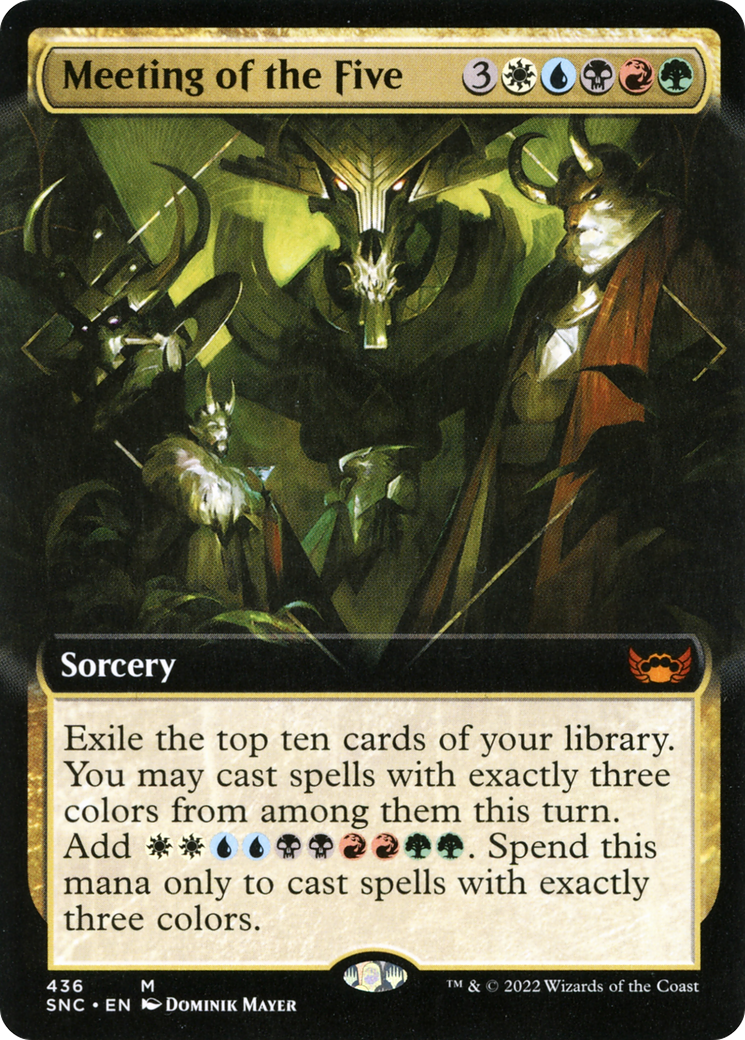 Image of Meeting of the Five (Extended Art) (SNC-436) - Streets of New Capenna: (Extended Art)