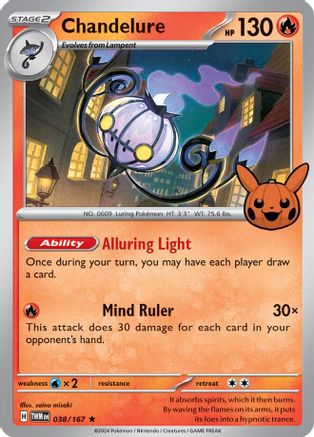 Image of Chandelure 038/167  Trick or Trade BOOster Bundle 2024 - Rare