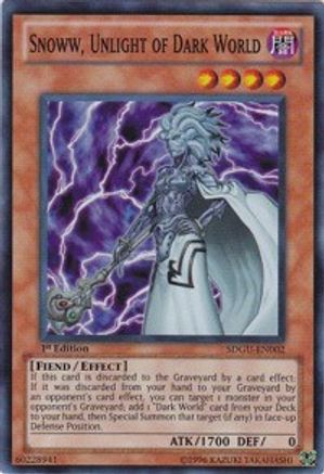 Image of Snoww, Unlight of Dark World (SDGU-EN002) - Structure Deck: Gates of the Underworld 1st Edition