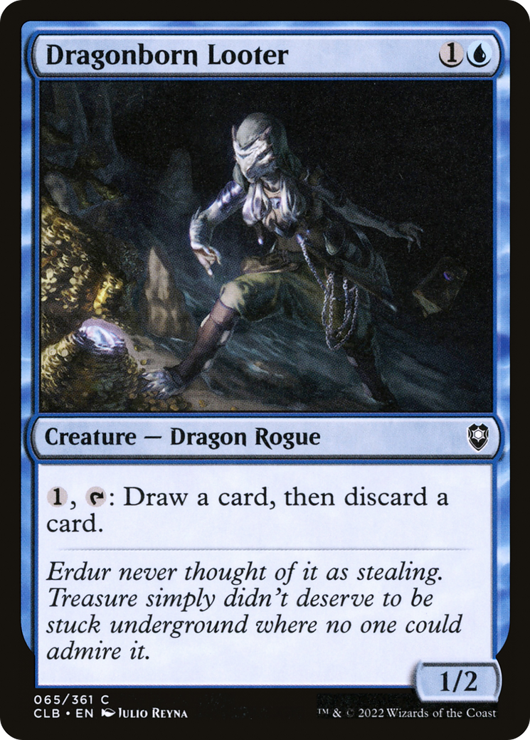 Image of Dragonborn Looter (CLB-065) - Commander Legends: Battle for Baldur's Gate Foil
