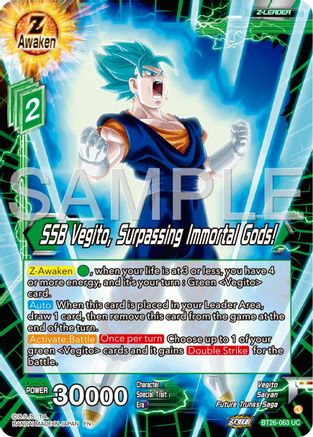 Image of SSB Vegito, Surpassing Immortal Gods! (BT26-063) - Ultimate Advent Foil