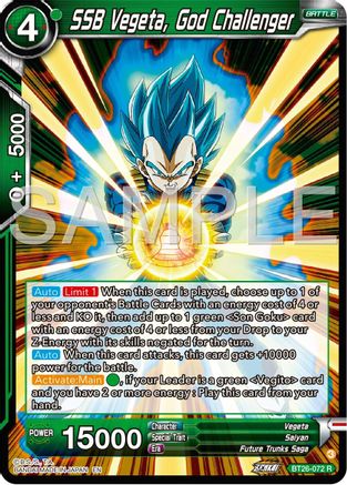 Image of SSB Vegeta, God Challenger (BT26-072) - Ultimate Advent