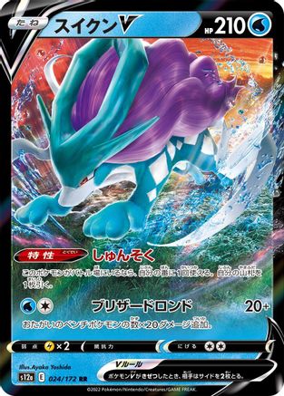 Image of Suicune V - 024/172 (024/172) - S12a VSTAR Universe Holofoil