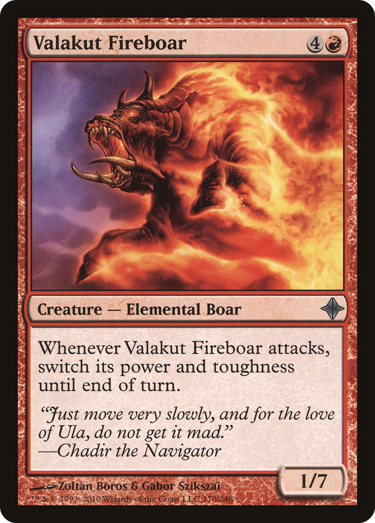 Image of Valakut Fireboar (ROE-170) - Rise of the Eldrazi Foil