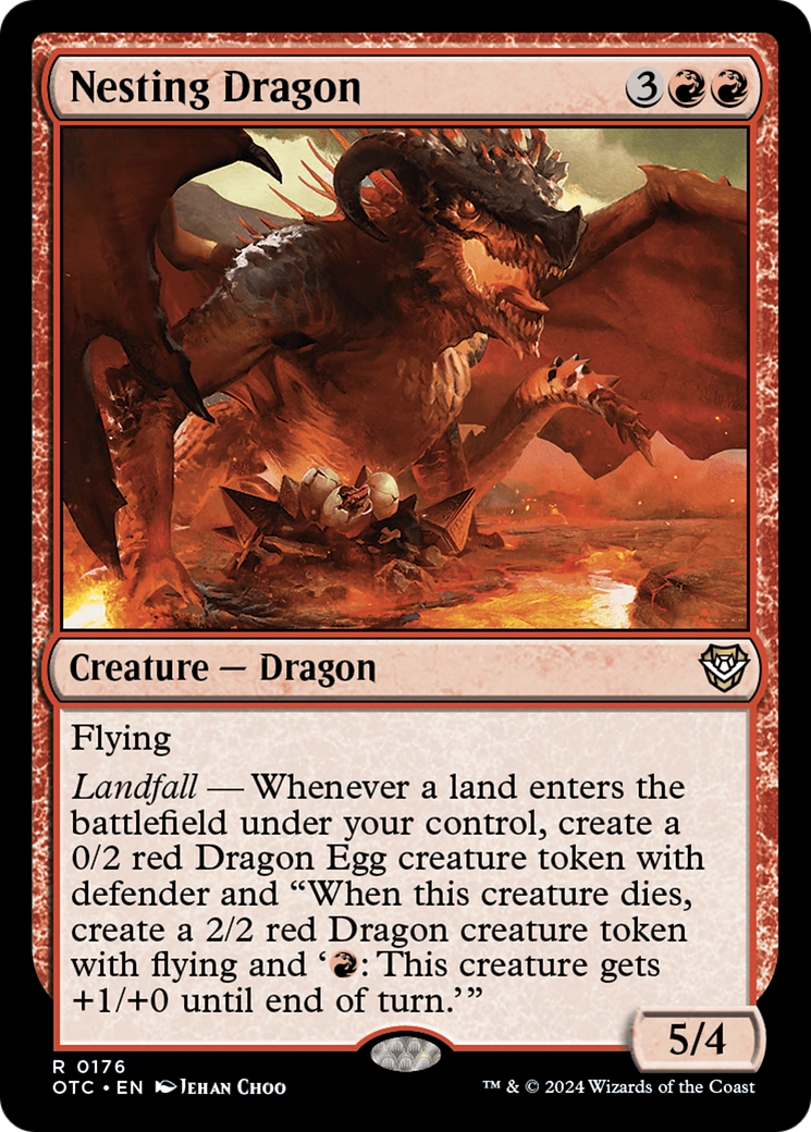 Image of Nesting Dragon (OTC-176) - Outlaws of Thunder Junction Commander