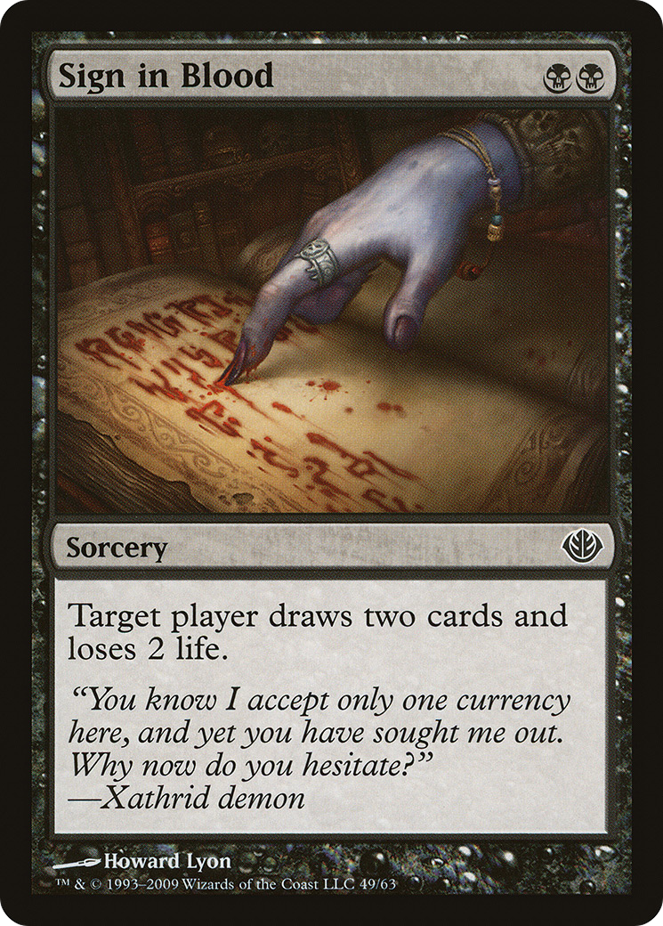 Image of Sign in Blood (DDD-049) - Duel Decks: Garruk vs. Liliana