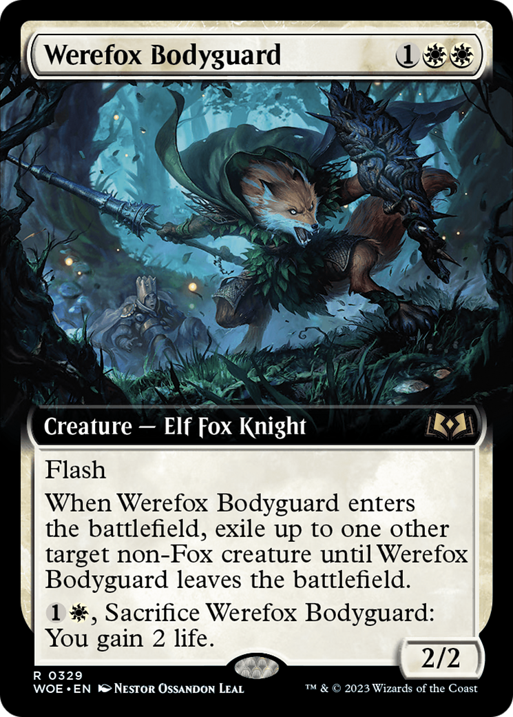 Image of Werefox Bodyguard (Extended Art) (WOE-329) - Wilds of Eldraine: (Extended Art) Foil