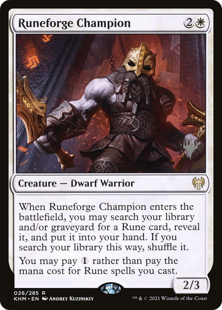 Image of Runeforge Champion (PPKHM-26P) - Kaldheim Promos