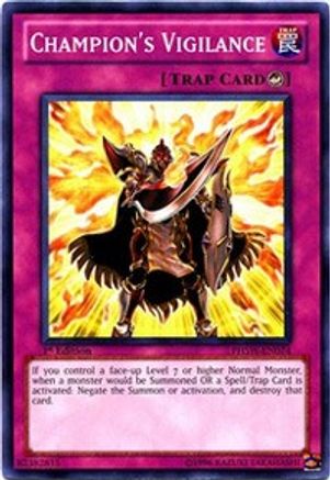 Image of Champion's Vigilance (PHSW-EN074) - Photon Shockwave 1st Edition