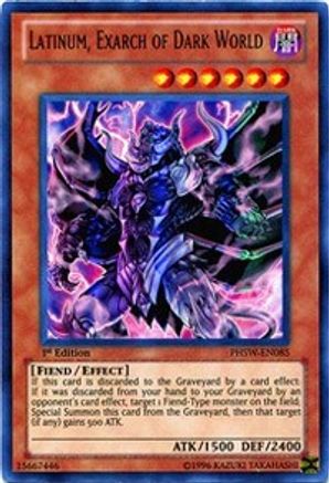 Image of Latinum, Exarch of Dark World (PHSW-EN085) - Photon Shockwave 1st Edition