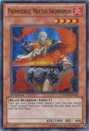 Image of Prominence, Molten Swordsman (HA05-EN010) - Hidden Arsenal 5: Steelswarm Invasion 1st Edition
