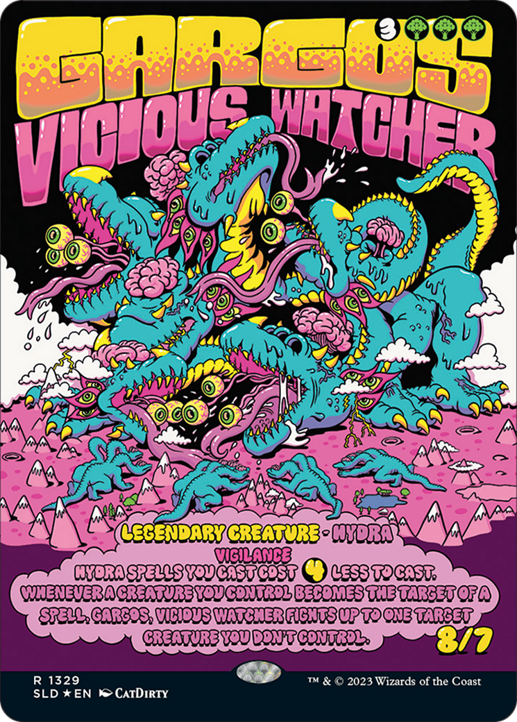 Image of Gargos, Vicious Watcher (SLD-1329) - Secret Lair Drop (Borderless) Foil