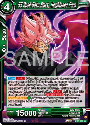 Image of SS Rosé Goku Black, Heightened Form (BT26-080) - Ultimate Advent Foil