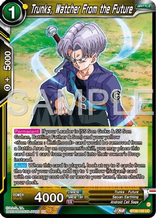 Image of Trunks, Watcher From the Future (BT26-105) - Ultimate Advent Foil