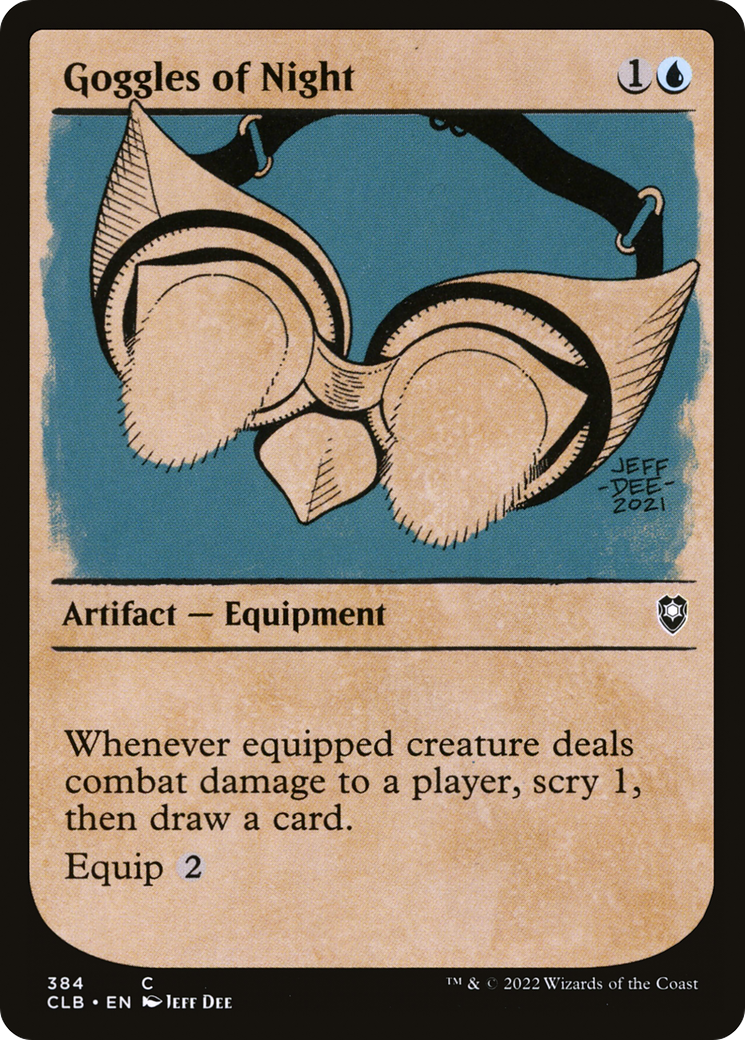 Image of Goggles of Night (Showcase) (CLB-384) - Commander Legends: Battle for Baldur's Gate: (Showcase)