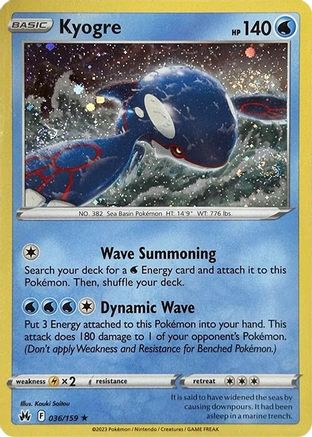 Image of Kyogre 036/159  - Holofoil Miscellaneous Cards & Products - Holo Rare