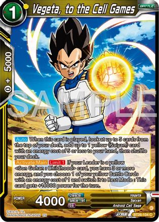 Image of Vegeta, to the Cell Games (BT26-104) - Ultimate Advent