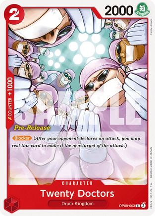 Image of Twenty Doctors (OP08-003) - Two Legends Pre-Release Cards