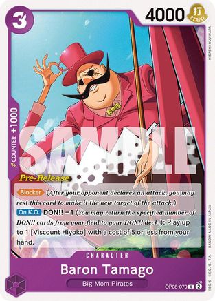 Image of Baron Tamago (OP08-070) - Two Legends Pre-Release Cards