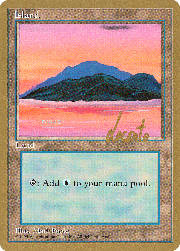 Image of Island (C) - 1996 Michael Loconto (4ED) (WCD-) - Pro Tour Collector Set
