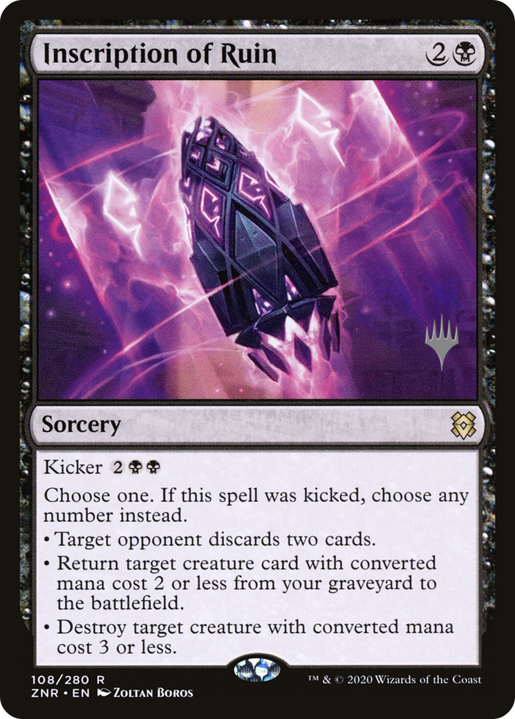Image of Inscription of Ruin (PPZNR-108P) - Zendikar Rising Promos