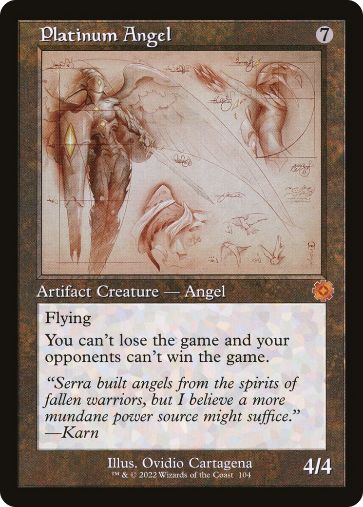 Image of Platinum Angel (Schematic) (BRR-104) - The Brothers' War Retro Artifacts Foil