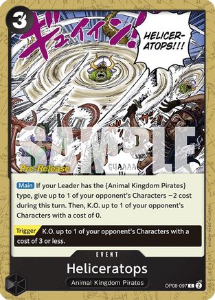 Image of Heliceratops (OP08-097) - Two Legends Pre-Release Cards