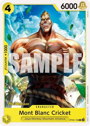 Image of Mont Blanc Cricket (OP08-108) - Two Legends Pre-Release Cards