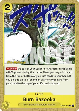 Image of Burn Bazooka (OP08-116) - Two Legends Pre-Release Cards