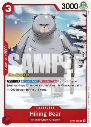 Image of Hiking Bear (OP08-010) - Two Legends Pre-Release Cards