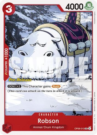 Image of Robson (OP08-013) - Two Legends Pre-Release Cards