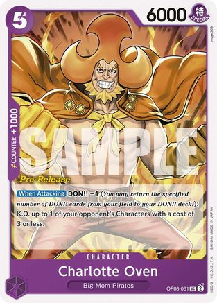 Image of Charlotte Oven (OP08-061) - Two Legends Pre-Release Cards