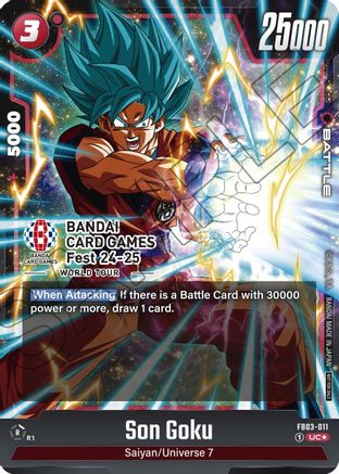 Image of Son Goku - FB03-011 (BANDAI Card Games Fest 24-25 World Tour) (FB03-011) - Fusion World Promotion Cards and Packs Holofoil