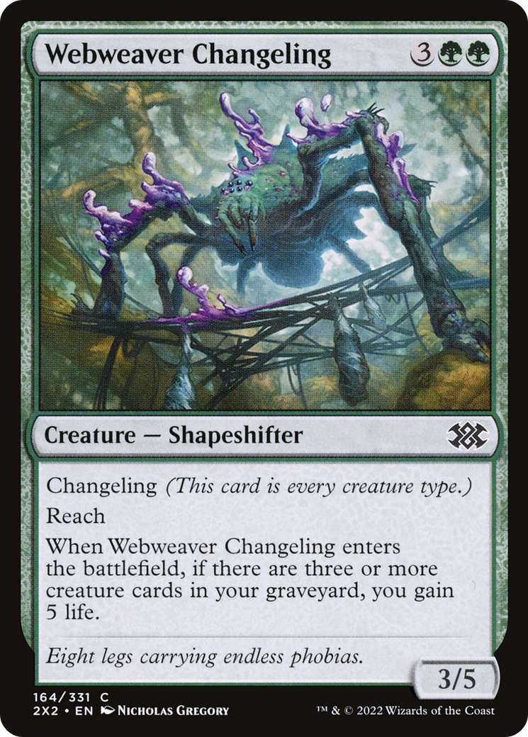 Image of Webweaver Changeling (2X2-164) - Double Masters 2022 Foil