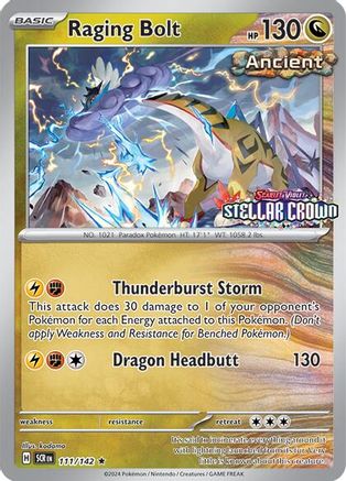 Image of Raging Bolt (Cosmo Holo) (Best Buy) 111/142  - Holofoil Miscellaneous Cards & Products - Rare