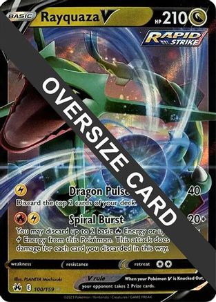 Image of Rayquaza V 100/159  Jumbo Cards - Ultra Rare