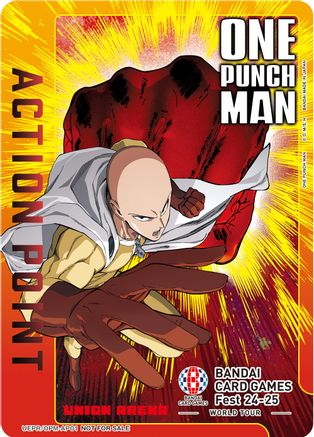 Image of Action Point Card (One Punch Man) (BANDAI Card Games Fest 24-25 World Tour) (UEPR/OPM-AP01) - Union Arena Promotion Cards Foil