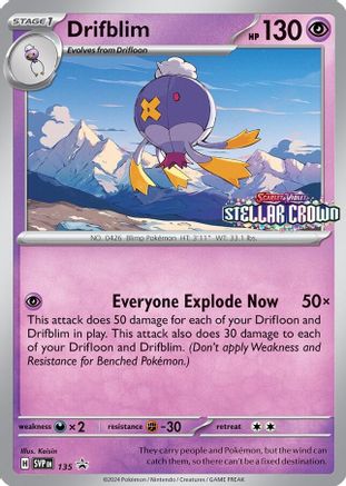 Image of Drifblim 135  - Holofoil SV Scarlet & Violet Promo Cards - Promo