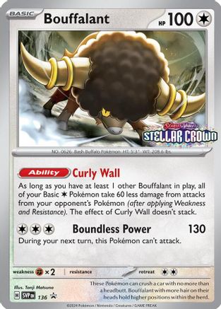 Image of Bouffalant 136  - Holofoil SV Scarlet & Violet Promo Cards - Promo