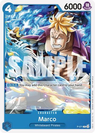 Image of Marco (Two Legends Pre-Release) (P-071) - One Piece Promotion Cards
