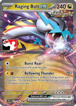 Image of Raging Bolt ex 123/162  - Holofoil Prize Pack Series Cards - Double Rare