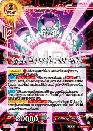 Image of Frieza, Emperor's Final Power (BT26-003) - Ultimate Advent