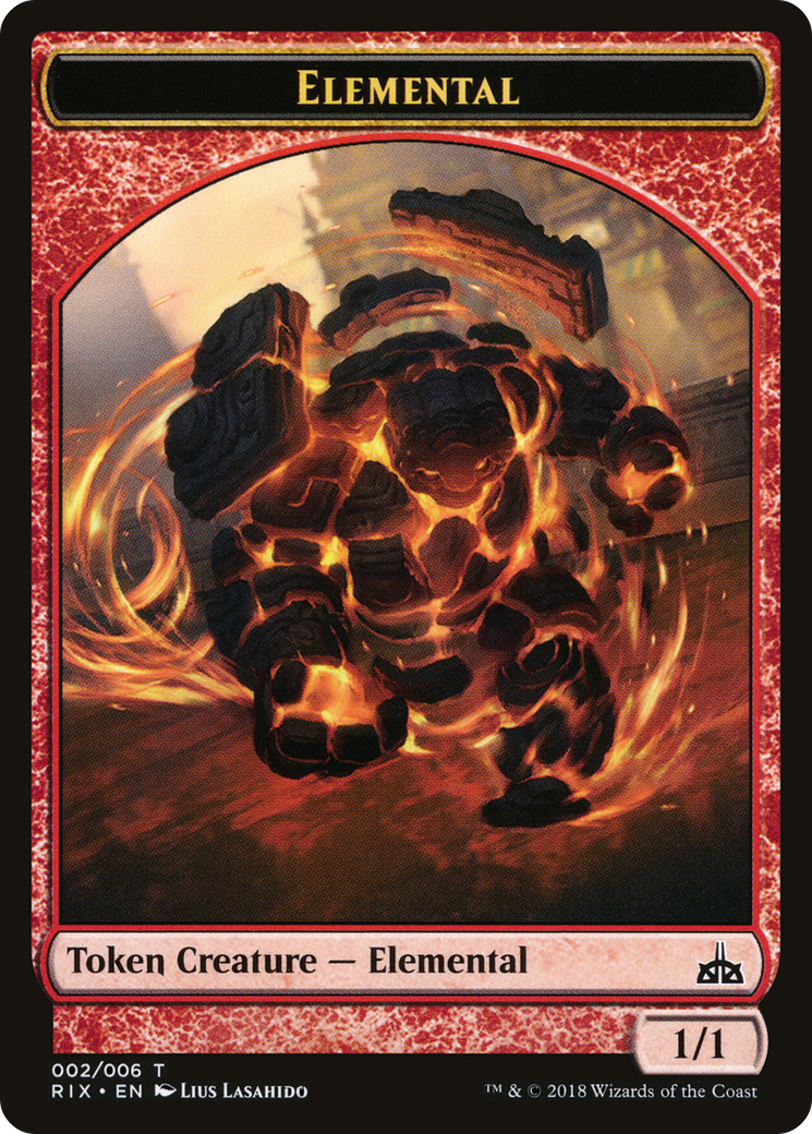 Image of Elemental Token (002) (RIX-002) - Rivals of Ixalan Tokens
