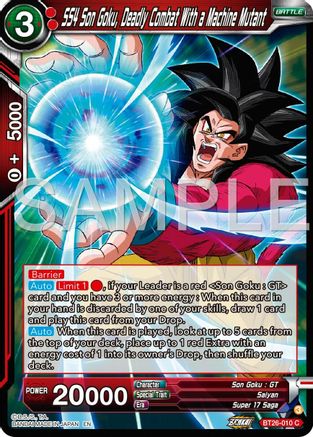 Image of SS4 5on Goku, Deadly Combat With a Machine Mutant (BT26-010) - Ultimate Advent Foil