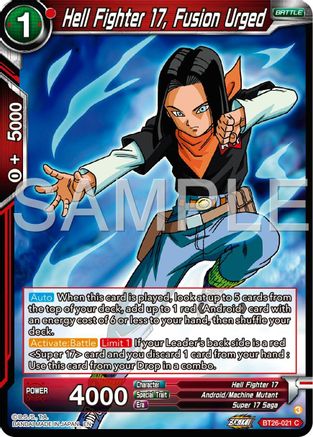 Image of Hell Fighter 17, Fusion Urged (BT26-021) - Ultimate Advent