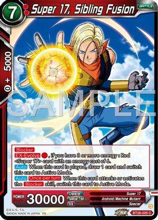 Image of Super 17, Sibling Fusion (BT26-025) - Ultimate Advent Foil
